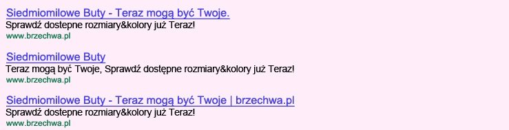Reklamy Adwords SERP pozycja 1-3